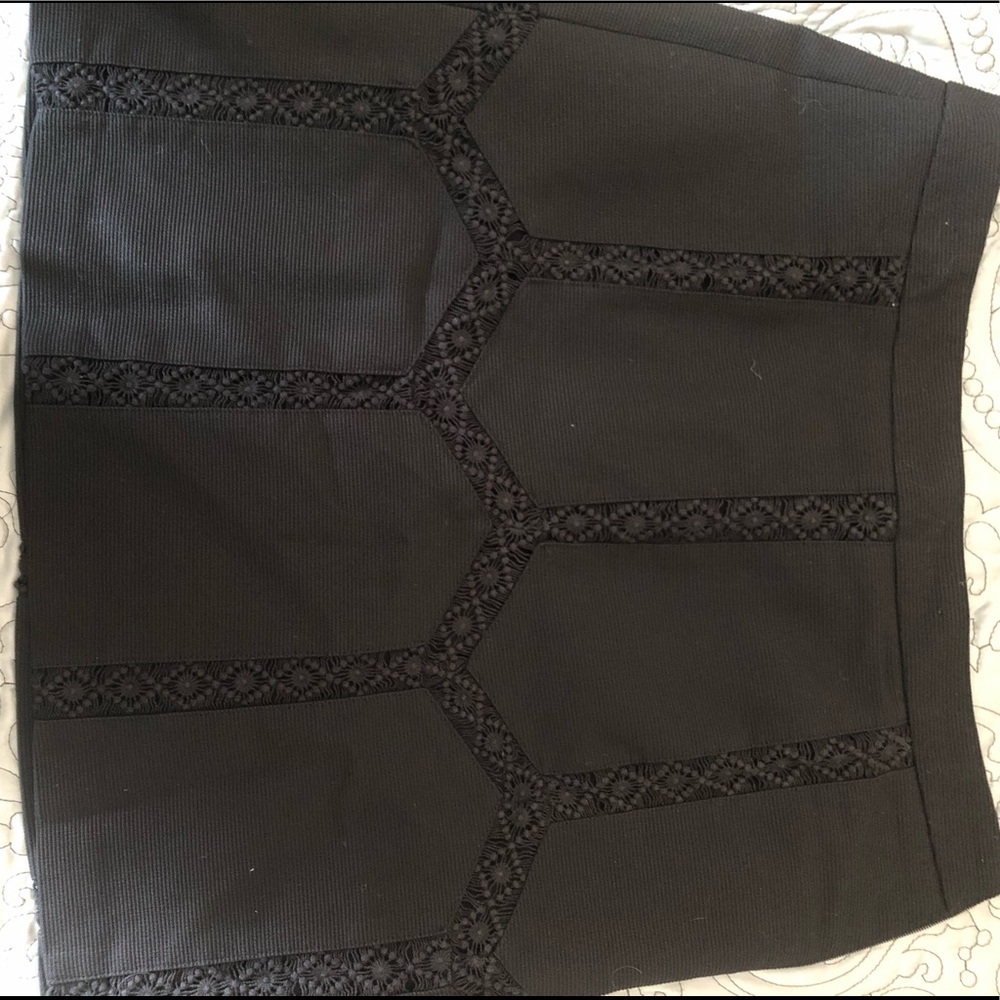 Banana Republic Black Skirt With Lace Details